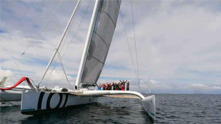 Navigation entreprise trimaran de course avec Nicolas Boidevezi